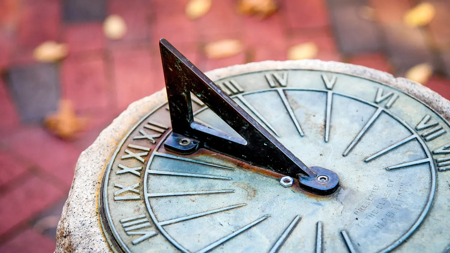 A sundial on NC State's campus.
