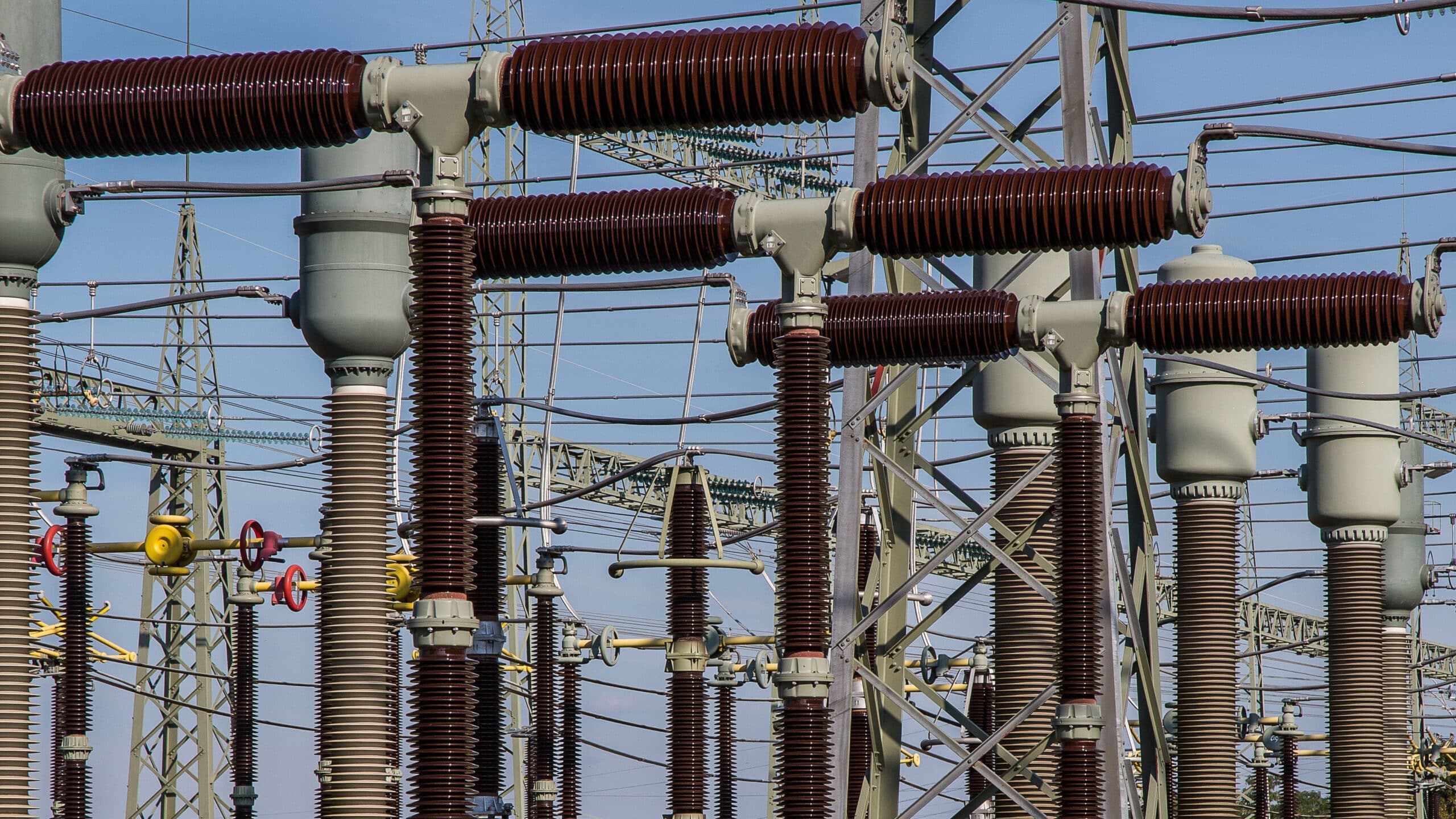 closeup of transformer station