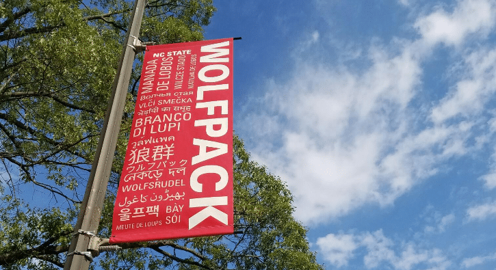A red banner that reads "Wolfpack"
