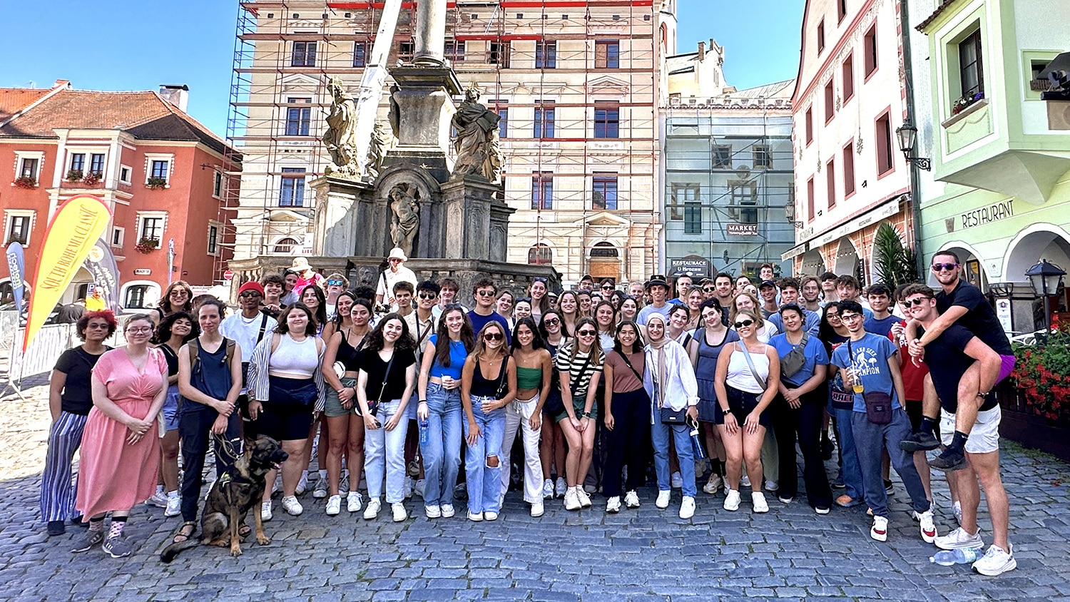 The fall 2023 cohort of Spring Connect students at the NC State European Center in Prague.