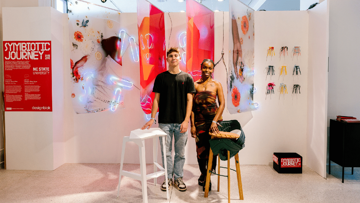 College of Design Students Amoré Allen and Diego Renau exhibited as part of the DesignBlok event at NC State European Center in Prague.
