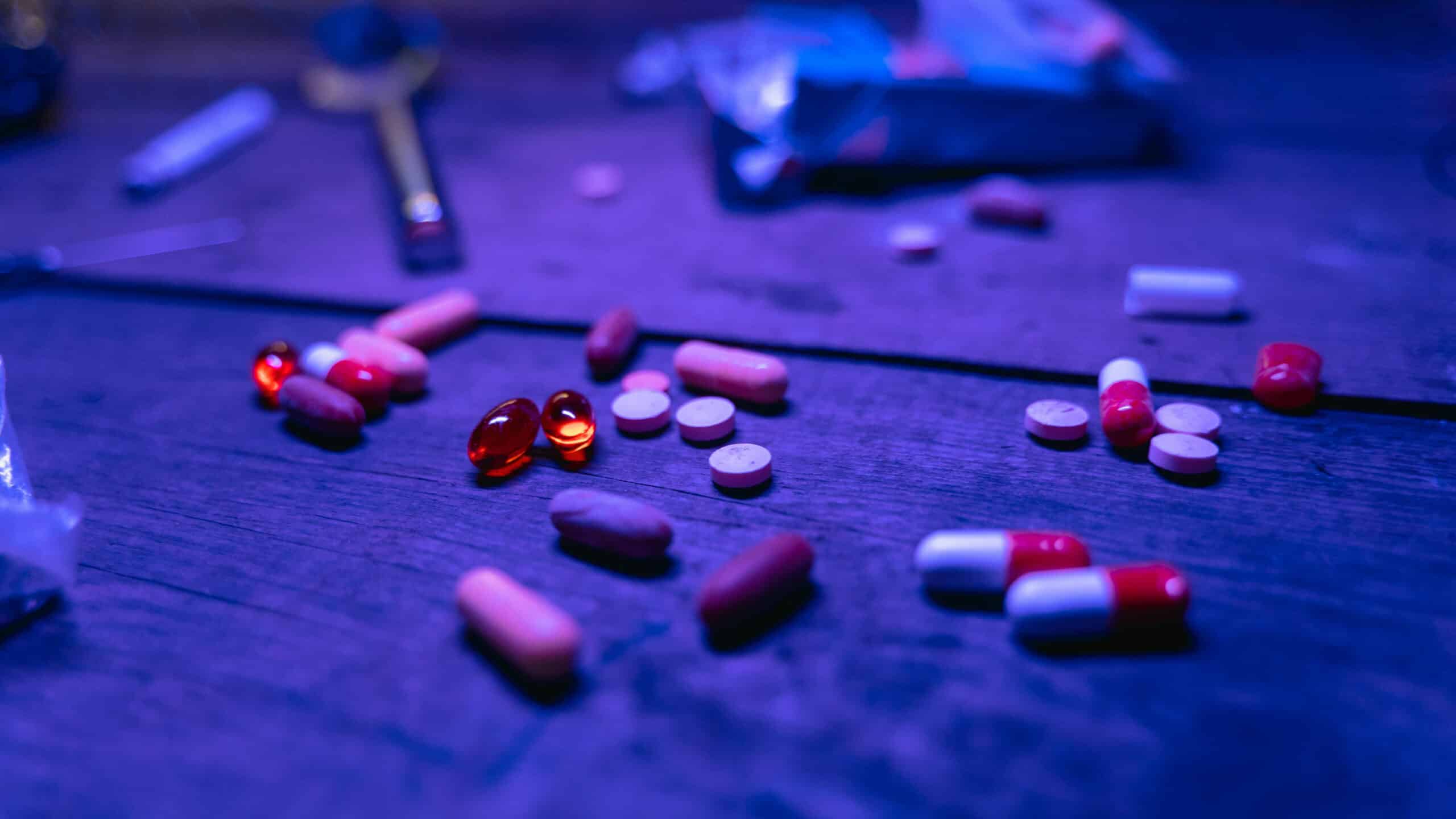 drugs on a table