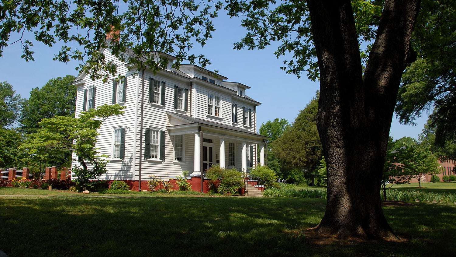 A view of the front of the Spring Hill House on Centennial Campus.