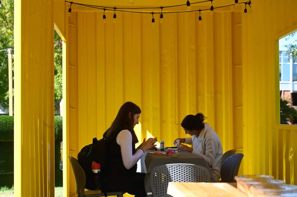 Students explore and participate in events held at The Corner on Centennial Campus.