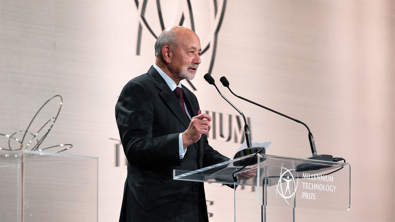 B. Jayant Baliga speaking at the Millennium Award ceremony