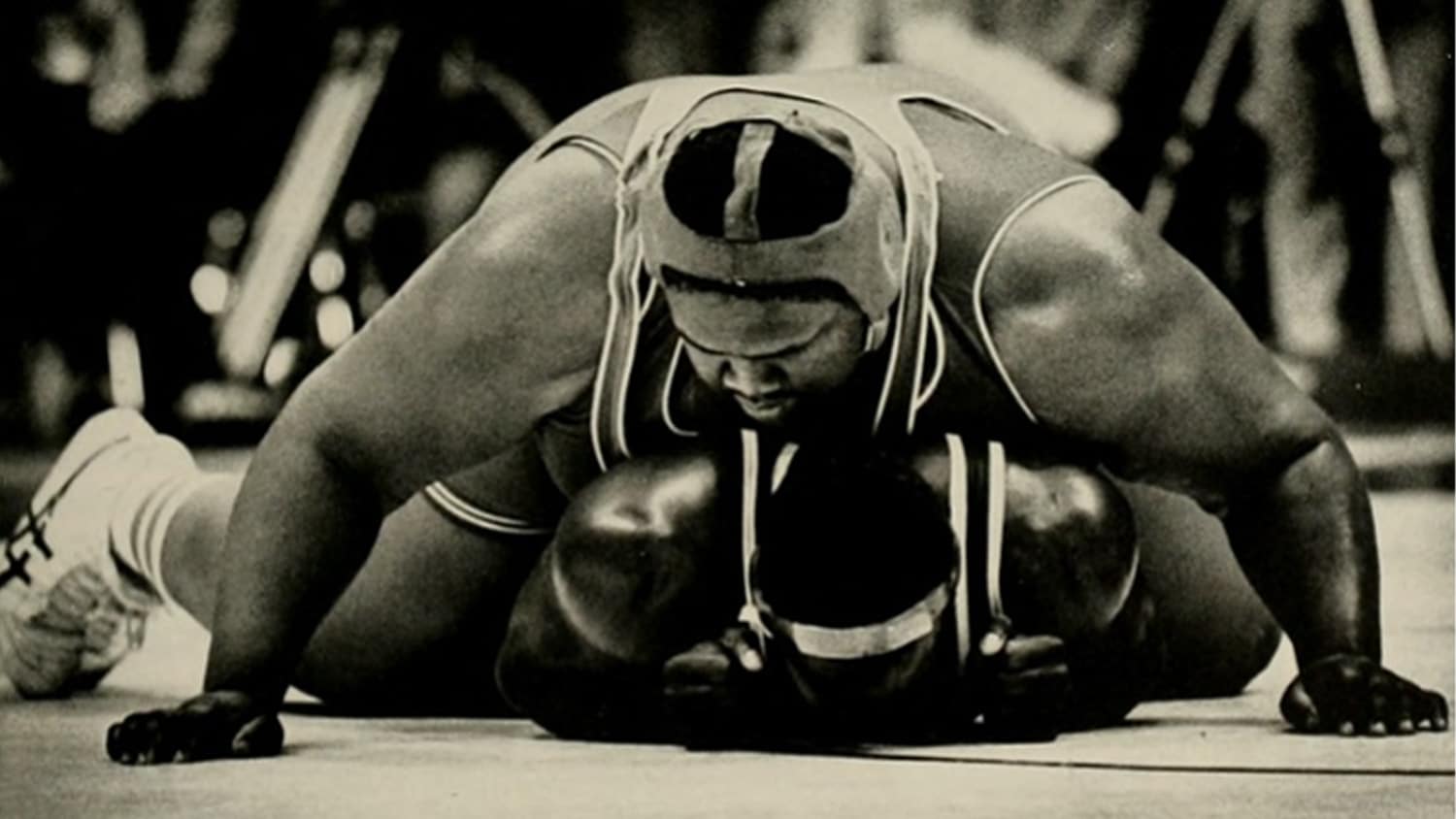 Tab Thacker pins a wrestling opponent