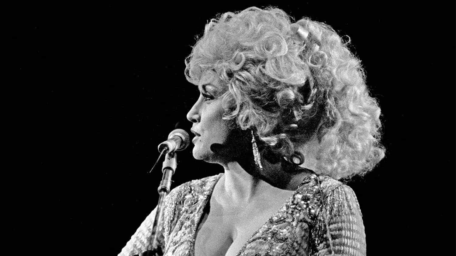 Dolly Parton performing at Reynolds Coliseum in 1985.